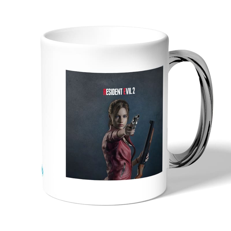 كوب قهوة بمقبض فضي بتصميم كلير رزدنت إيفل 2 كوب قهوة بمقبض فضي بتصميم كلير رزدنت إيفل 2