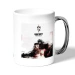 كوب قهوة بمقبض فضي بتصميم كول أوف ديوتي جوستس