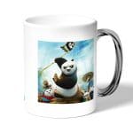 كوب قهوة بمقبض فضي بتصميم كونغ فو باندا 3