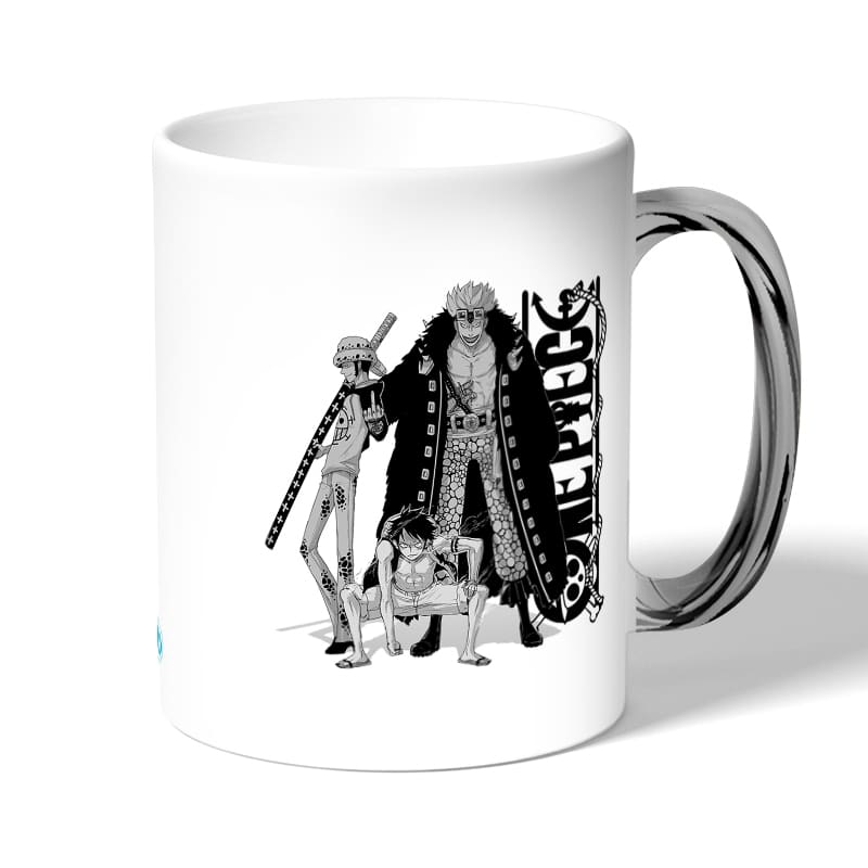 كوب قهوة بمقبض فضي بتصميم لاو ولوفي ون بيس كوب قهوة بمقبض فضي بتصميم لاو ولوفي ون بيس