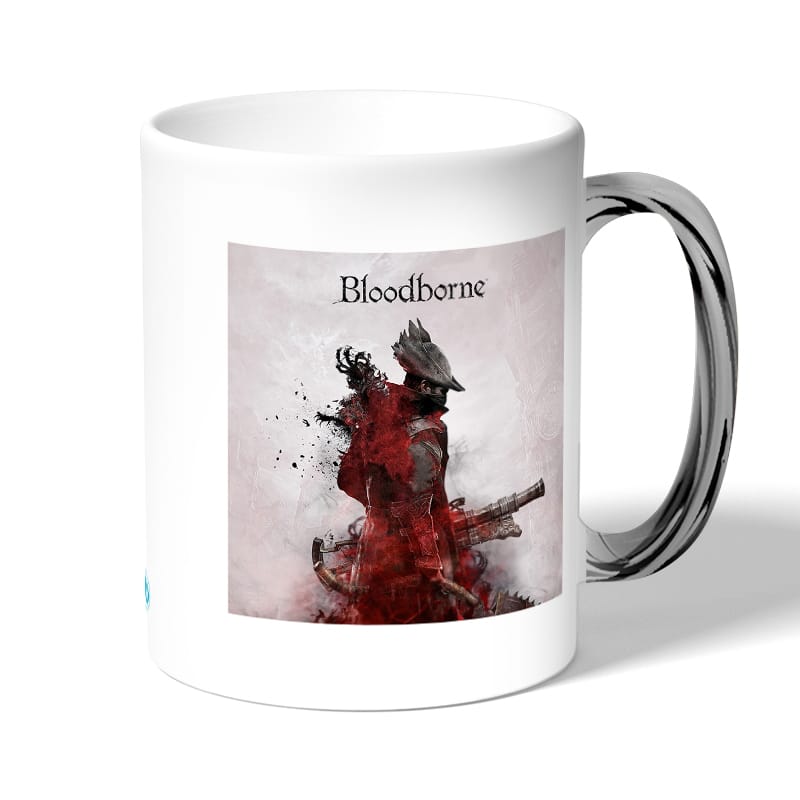 كوب قهوة بمقبض فضي بتصميم لعبه بلود بورن كوب قهوة بمقبض فضي بتصميم لعبه بلود بورن