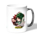 كوب قهوة بمقبض فضي بتصميم لكمه ميدوريا أكاديميتي للأبطال