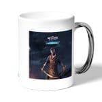 كوب قهوة بمقبض فضي بتصميم مقاتل ذا ويتشر 3 وايلد هانت