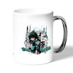 كوب قهوة بمقبض فضي بتصميم ميدوريا مانجا أكاديميتي للأبطال