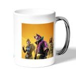 كوب قهوة بمقبض فضي بتصميم ناروتو انبو فورت نايت