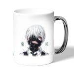 كوب قهوة بمقبض فضي بتصميم وحش طوكيو الغول