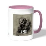 كوب قهوة بمقبض وردي بتصميم أبيكس ليجندز قلب أسود