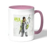 كوب قهوة بمقبض وردي بتصميم أبيكس ليجندز كريبتو