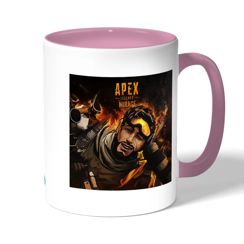 كوب قهوة بمقبض وردي بتصميم أبيكس ليجندز ميراج كوب قهوة بمقبض وردي بتصميم أبيكس ليجندز ميراج