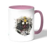 كوب قهوة بمقبض وردي بتصميم أبيكس ليجندزالمخيف بلد هاوند