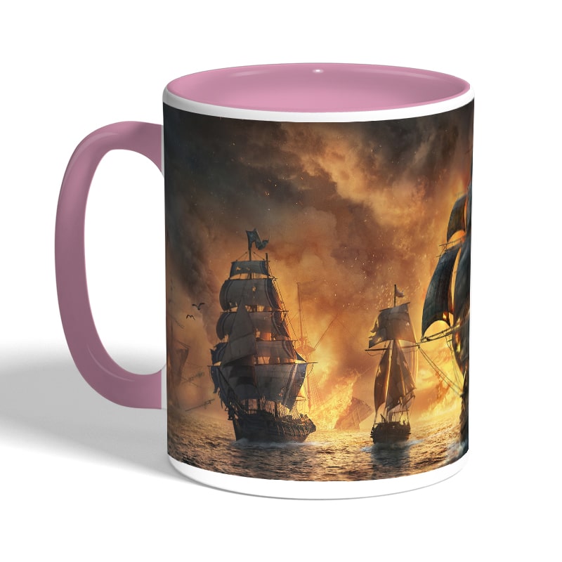 كوب-قهوة-بمقبض-وردي-بتصميم-أساسنز-كريد-بلاك-فلاغ-2