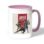 كوب قهوة بمقبض وردي بتصميم  ابيكس ليجندز القتال معا