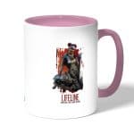 كوب قهوة بمقبض وردي بتصميم ابيكس ليجندز لايفلاين