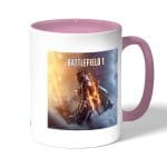 كوب قهوة بمقبض وردي بتصميم اسلحة باتلفيلد