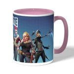 كوب قهوة بمقبض وردي بتصميم اسلحة فورت نايت باتل رويال