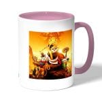 كوب قهوة بمقبض وردي بتصميم اصدقاء كونغ فو باندا