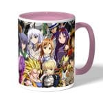 كوب قهوة بمقبض وردي بتصميم الشخصيات المخيفه كل الانميات