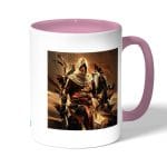 كوب قهوة بمقبض وردي بتصميم الطائرمع الصقر أساسنز كريد