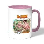 كوب قهوة بمقبض وردي بتصميم اوكي تايجو دكتور ستون