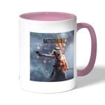 كوب قهوة بمقبض وردي بتصميم باتلفيلد 1 معركه العرب