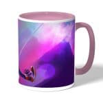 كوب قهوة بمقبض وردي بتصميم بيتر بوركر سبايدر مان