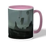 كوب قهوة بمقبض وردي بتصميم حافة العالم ديث ستراندنغ