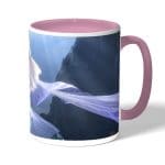 كوب قهوة بمقبض وردي بتصميم حصان إلسا الثلجي ملكة الثلج