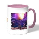 كوب قهوة بمقبض وردي بتصميم دكتور ستون امل العالم