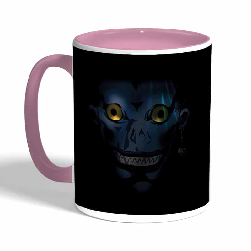 كوب-قهوة-بمقبض-وردي-بتصميم-ديث-نوت-ريوك-مخيف-2