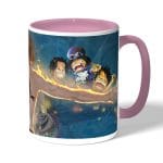 كوب قهوة بمقبض وردي بتصميم ذكريات إيس ون بيس