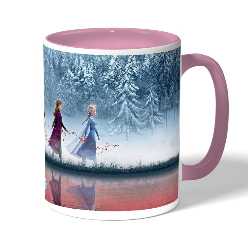 كوب قهوة بمقبض وردي بتصميم رحله الاصدقاء كوب قهوة بمقبض وردي بتصميم رحله الاصدقاء