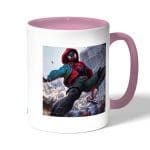 كوب قهوة بمقبض وردي بتصميم  سبايدر مان الصغير