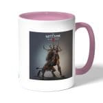 كوب قهوة بمقبض وردي بتصميم عفريت ذا ويتشر 3 وايلد هانت