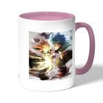 كوب قهوة بمقبض وردي بتصميم قتال ميدوريا ضد باكوغو