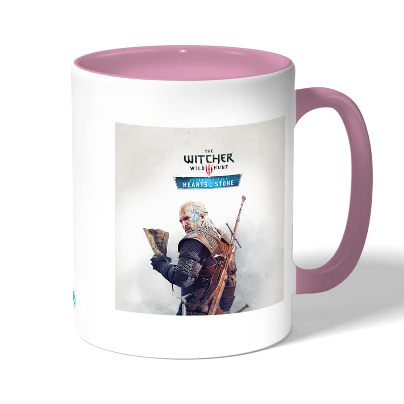 كوب قهوة بمقبض وردي بتصميم قضاء على الوحوش ذا ويتشر كوب قهوة بمقبض وردي بتصميم قضاء على الوحوش ذا ويتشر