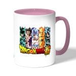 كوب قهوة بمقبض وردي بتصميم قوة الابطال كل الانميات