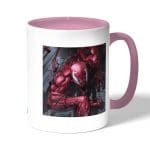 كوب قهوة بمقبض وردي بتصميم كارنج سبايدر مان