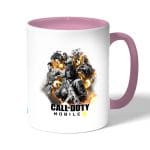 كوب قهوة بمقبض وردي بتصميم كول أوف ديوتي ألعاب تصويب