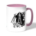 كوب قهوة بمقبض وردي بتصميم لاو ولوفي ون بيس