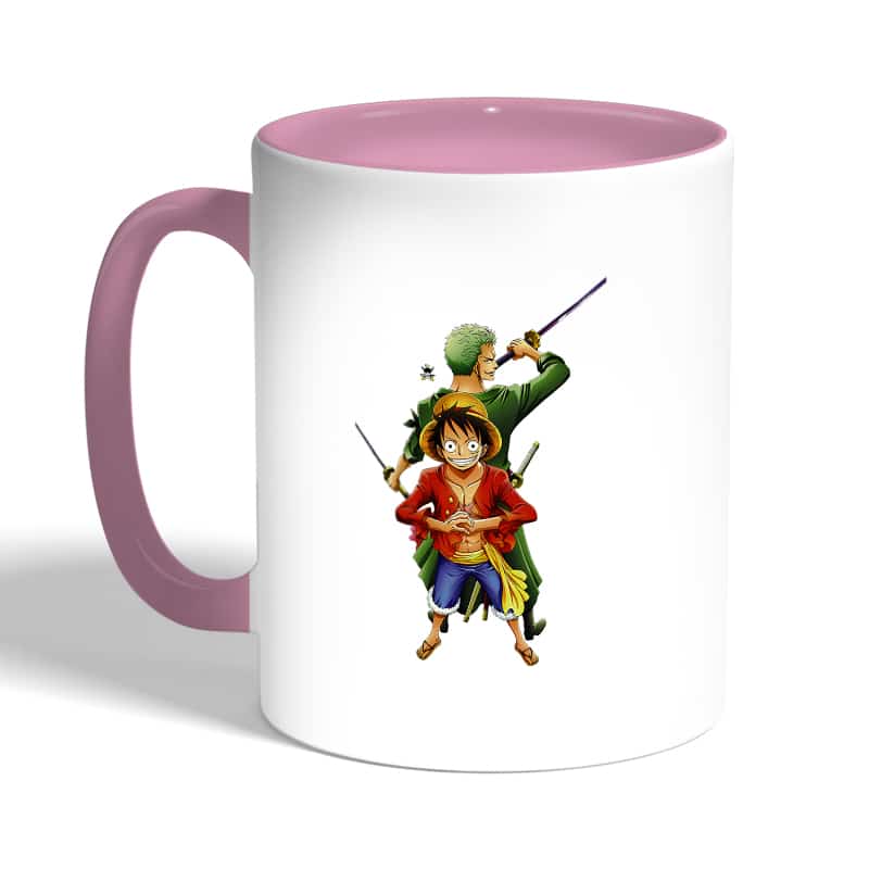 كوب-قهوة-بمقبض-وردي-بتصميم-لوفي-و-زورو-ون-بيس-2