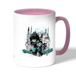 كوب قهوة بمقبض وردي بتصميم ميدوريا مانجا أكاديميتي للأبطال