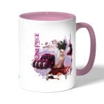 كوب قهوة بمقبض وردي بتصميم هاكي التصلب لوفي ون بيس