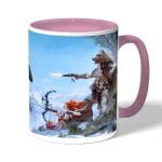 كوب قهوة بمقبض وردي بتصميم هوريزن زيرو دون