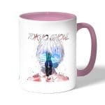 كوب قهوة بمقبض وردي بتصميم وحش بداخلي طوكيو الغول