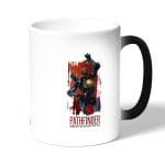 كوب قهوة سحري لون اسود بتصميم أبيكس ليجندز باثفايندر سعيد