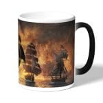 كوب قهوة سحري لون اسود بتصميم أساسنز كريد بلاك فلاغ