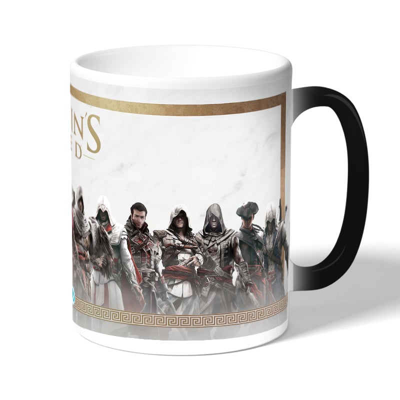 كوب قهوة سحري لون اسود بتصميم أساسنز كريد جميع الشخصيات كوب قهوة سحري لون اسود بتصميم أساسنز كريد جميع الشخصيات