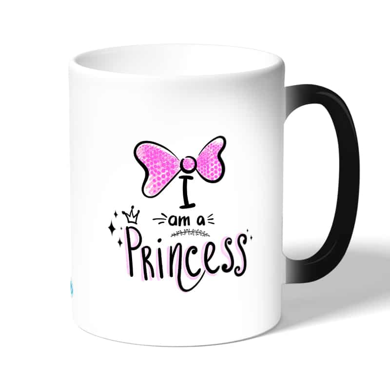 كوب قهوة سحري لون اسود بتصميم أميره كوب قهوة سحري لون اسود بتصميم أميره