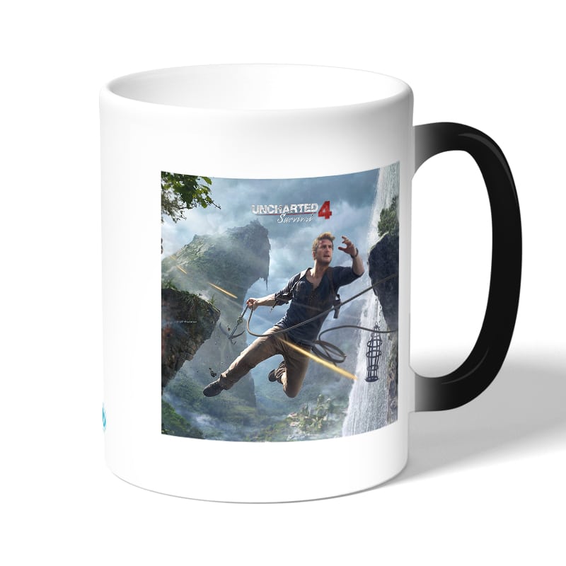 كوب قهوة سحري لون اسود بتصميم أنشارتد 4  نيثن دريك كوب قهوة سحري لون اسود بتصميم أنشارتد 4  نيثن دريك