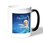 كوب قهوة سحري لون اسود بتصميم إلسا ملكة آريندل فروزن